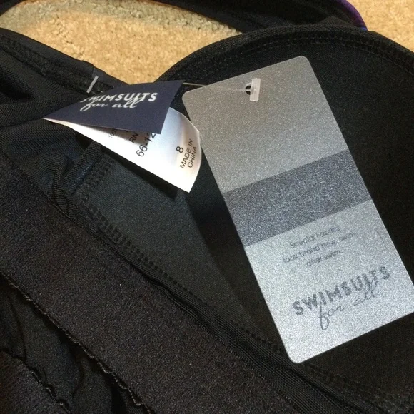 Swimsuits For All NWT Chlorine-Resistant Square Neckline One-Piece Swimsuit, 8 - Picture 6 of 6